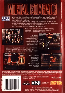 Mortal Kombat 3 (Europe) box cover back